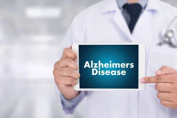 Хвороба Альцгеймера концепція медичного висновку з композиції медикаменти — стокове фото