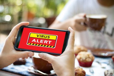 Dijital tarama kavramı uyarı virüs uyarısı
