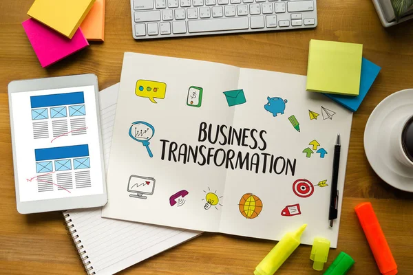 Digital BUSINESS TRANSFORMATION  , Hi-tech technological Digita — Stock Photo, Image