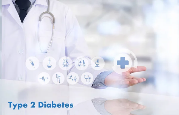 Diabetes tipo 2 médico una enfermedad de prueba concepto médico de salud — Foto de Stock