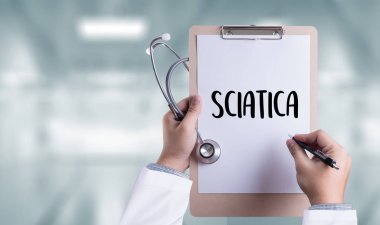 Siyatik doktor el profesyonel tıbbi kavramı çalışma