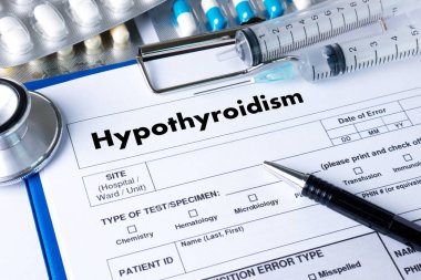 Hipotiroidi doktor el profesyonel tıbbi kavramı çalışma
