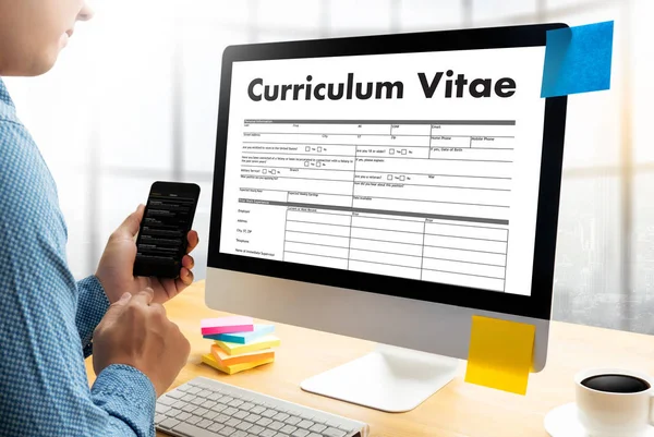 CV - Curriculum Vitae (Job interview concept with business CV re