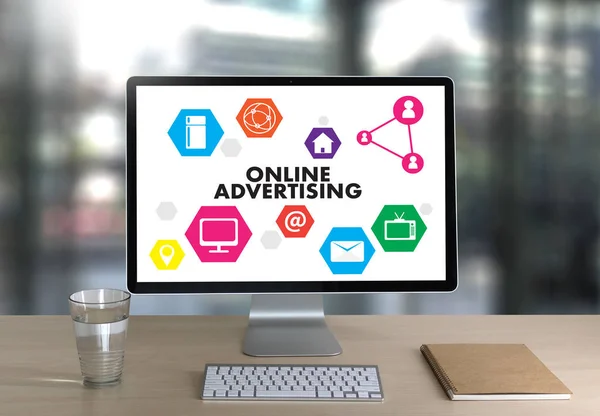Online-Werbung Website-Marketing, aktualisieren Trends advertisi — Stockfoto