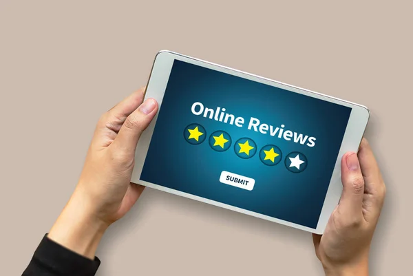 Online Reviews Evaluation time for review  Inspection Assessment — Stock Photo, Image