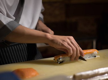 Yemek, üzerinde otel ya da Restoran mutfakta Şef Japon mutfağı