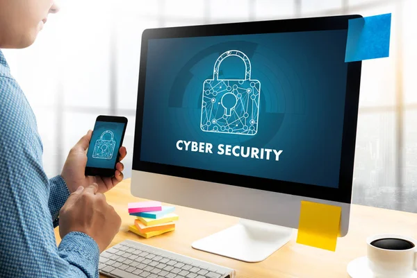 CYBER SECURITY Business, technology,FirewallAntivirus Alert Prot