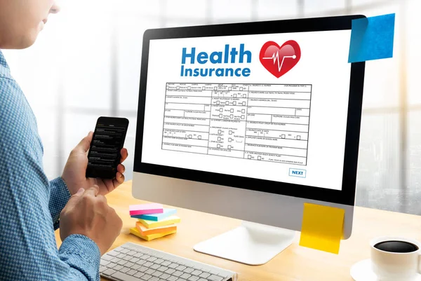 医療健康保険デジタル アプリケーションの概念 — ストック写真
