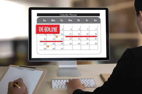 Calendario y fecha límite Planner Organization Management Recordar —  Fotos de Stock