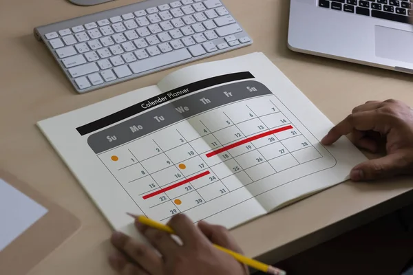 Kalender und Terminplaner Organisationsmanagement erinnern — Stockfoto