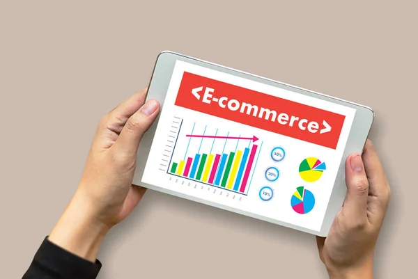 Business people use Technology E-commerce Internet Global Market