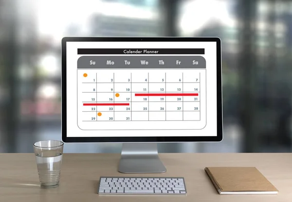 Calendario y fecha límite Planner Organization Management Recordar —  Fotos de Stock