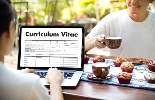 CV - Curriculum Vitae (Job interview concept with business CV re