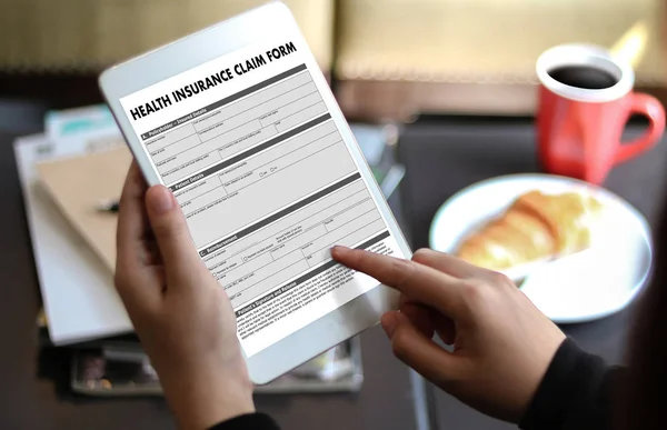 ЗДОРОВЬЕ СТРАХОВАНИЕ CLAIM FORM, Application Concept health care — стоковое фото