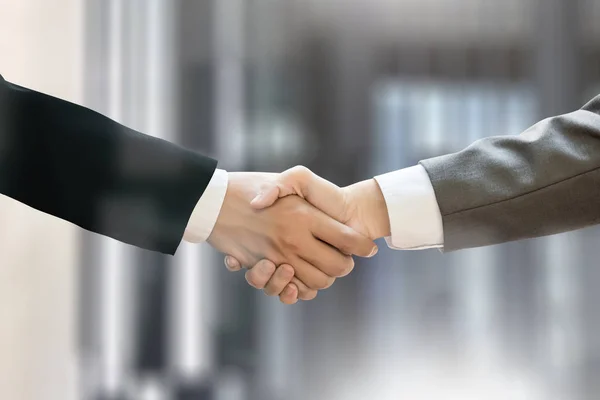 M&A (MERGERS AND ACQUISITIONS) , Businessman handshake working a — Stock Photo, Image