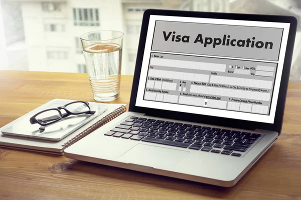 Εργασία Visa αίτηση απασχόλησης προσλήψεις εργασία businessma — Φωτογραφία Αρχείου