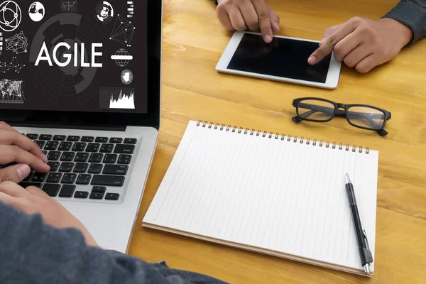 工作的敏捷敏捷灵活快速快速概念商人 — 图库照片