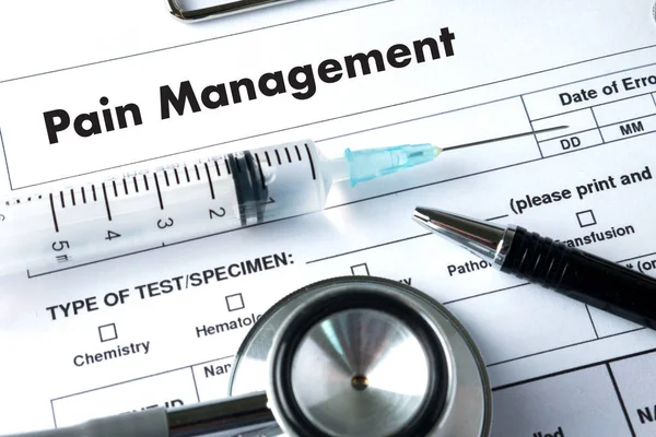 Manejo del dolor Concepto médico médico trabajo manual — Foto de Stock