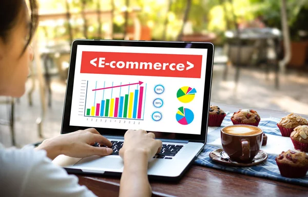 Business people use Technology E-commerce Internet Global Market