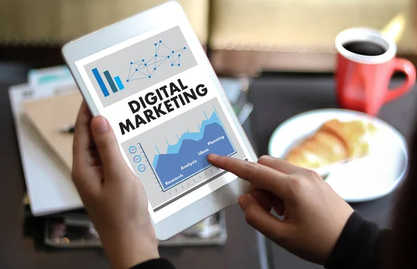 Digitale Marketing nieuwe opstarten project, interactieve kanalen , — Stockfoto