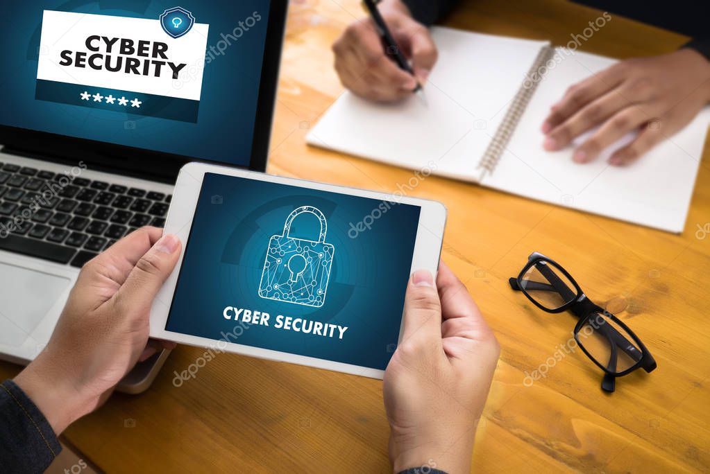 CYBER SECURITY Business, technology,FirewallAntivirus Alert Prot