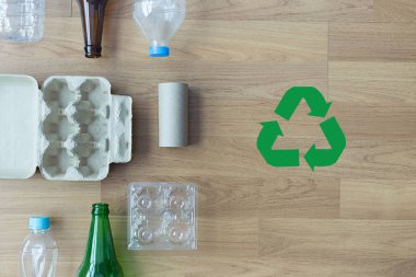 Geri dönüşümlü çöp oluşan cam tasarruf plastik plastik Env