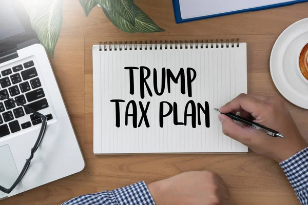 Taxes Time  Document Trump Tax Plan Money Financial Accounting T — Stock Photo, Image