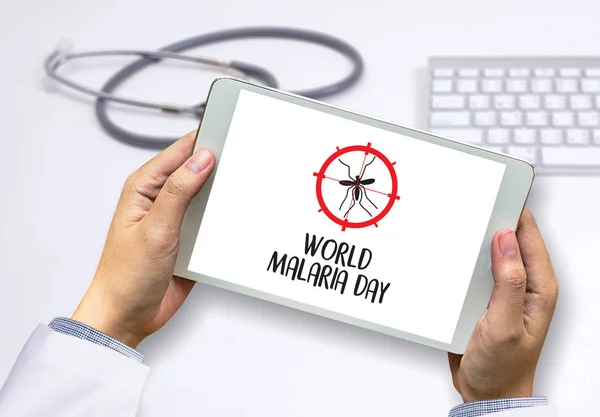 MALARIA комары сосут кровь Всемирный день борьбы с малярией — стоковое фото