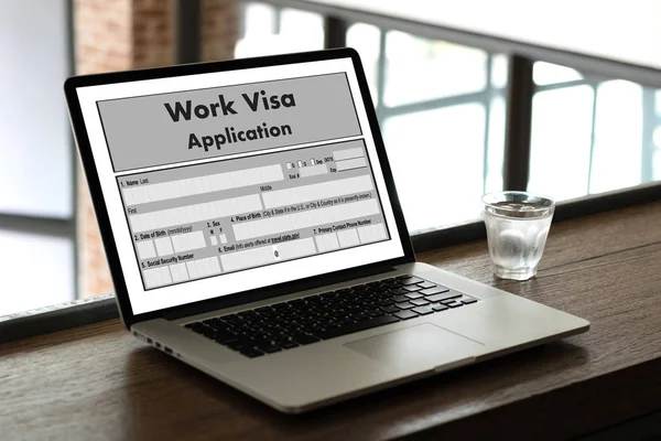 Formulario de solicitud de visa Inmigración Empleo Contratación —  Fotos de Stock
