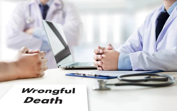 Wrongful Death Doctor talk and  patient medical working at offi