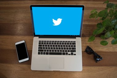 Bangkok, Tayland - 17 Mayıs 2016: Twitter uygulama, logo o
