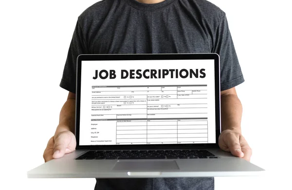 Job beschrijvingen menselijke hulpbronnen, werkgelegenheid, team beheer — Stockfoto