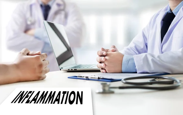 Inflamación Concepto de inflamación articular Informe médico, linfa — Foto de Stock