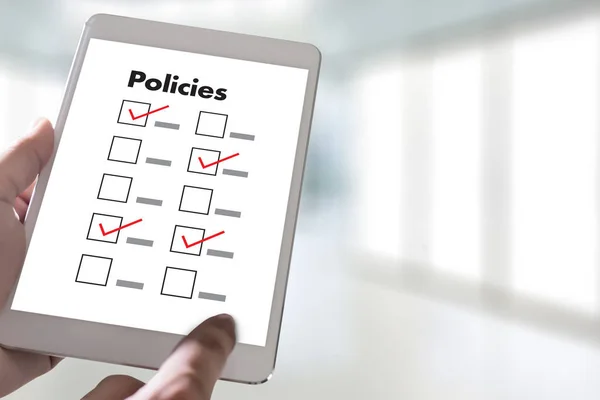 Policies  Privacy Policy settings Information Principle Strategy — Stock Photo, Image