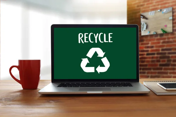 Környezetvédelmi természetvédelmi Recycle zöld élet Preservatio mentése — Stock Fotó