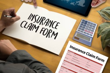 Sağlık sigorta formu, iş kavramı, sigortalı iddiaları iddia ediyor