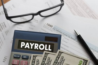 Bordro iş adamı finansal muhasebe kavram çalışma
