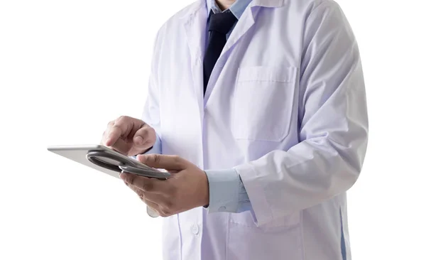 Medico utilizzando tablet digitale Tecnologia medica paziente medico — Foto Stock