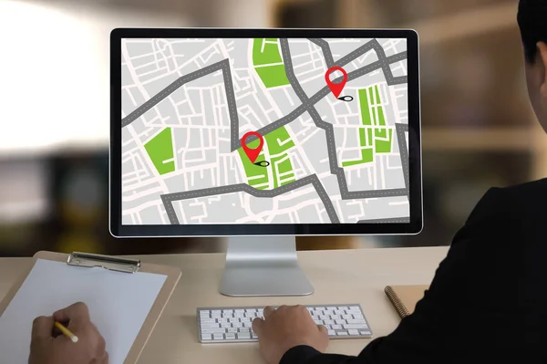 GPS Map to Route Destination network connection Location Street