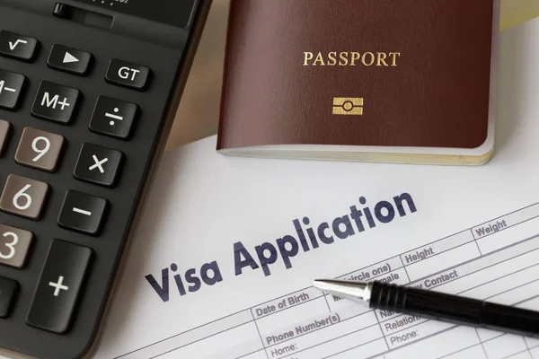 Formulario de solicitud de visa para viajar Inmigración un documento — Foto de Stock