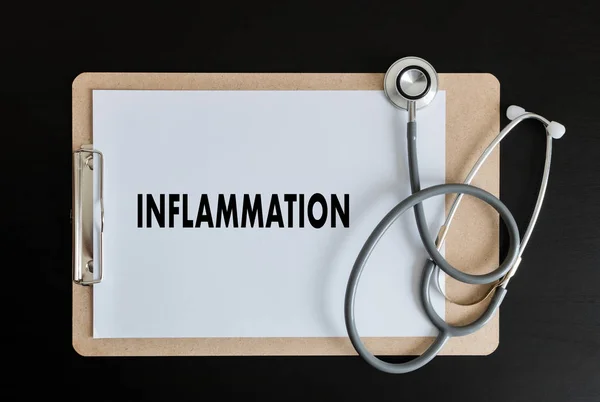 Inflamación Concepto de inflamación articular Informe médico, linfa — Foto de Stock