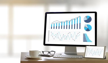 İstatistik analiz iş verileri diyagramı büyüme artış Pazar