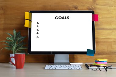 Benim gol el yazısı motivasyonel faturasının hedef başarı yazılı