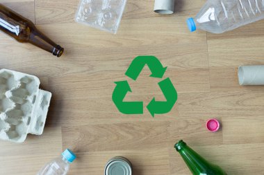 Geri dönüşümlü çöp oluşan cam tasarruf plastik plastik Env