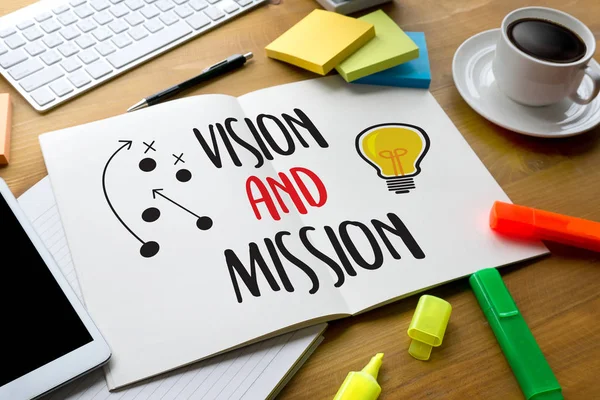 Wizji i misji Team pracy biznesowej wizja — Zdjęcie stockowe