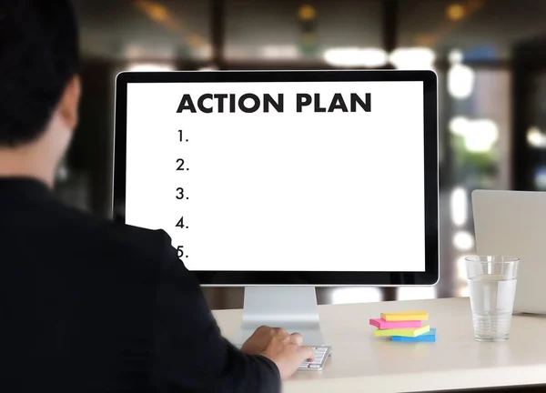 Action Plan strategi Vision planering, kreativ utveckling Proc — Stockfoto