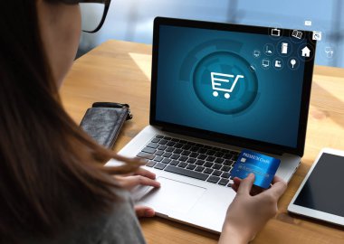İş adamları teknoloji e-ticaret Internet küresel Marketi kullanın