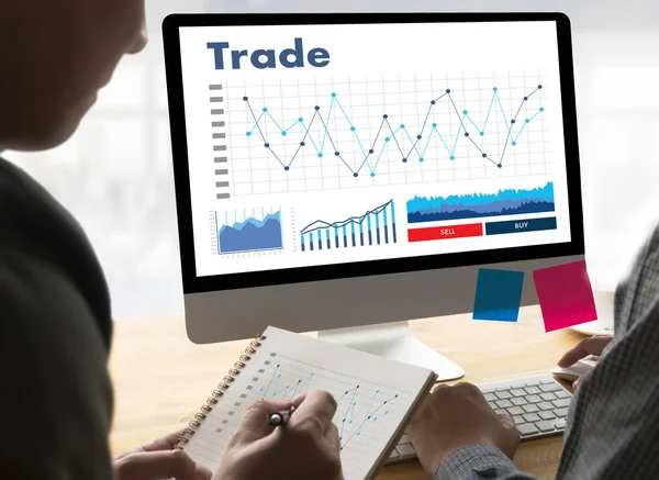 Ticaret Finans Forex grafik grafik kavramı m çalışmakta olan profesyonellerin katılması