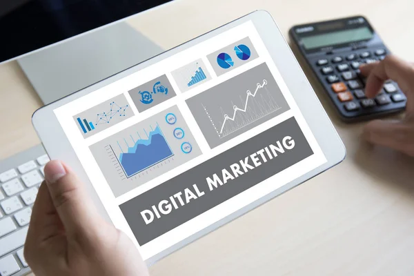 Digitale Marketing nieuwe opstarten project, markt interactieve chan — Stockfoto