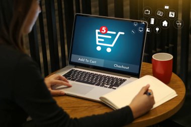 İş adamları teknoloji e-ticaret Internet küresel Marketi kullanın